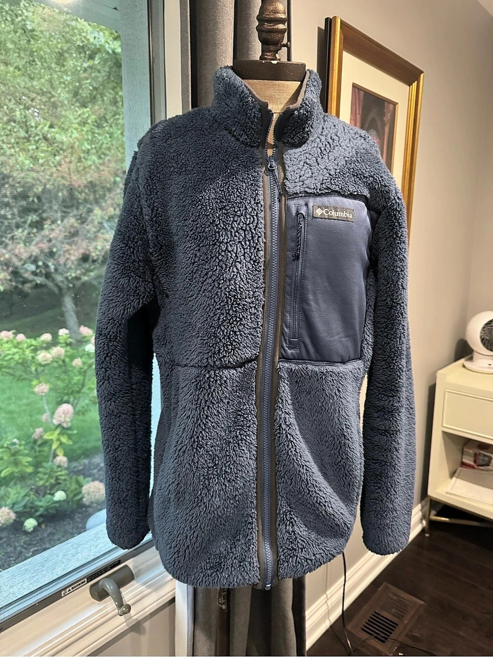 Columbia Men's Mountainside Heavyweight Sherpa Fleece Jacket - Blue - Size Mediu